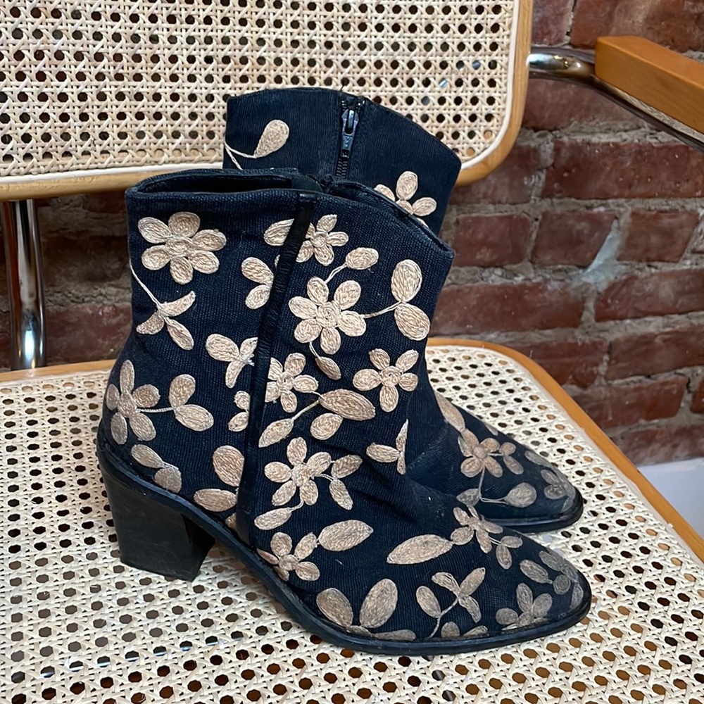 Free people embroidered booties